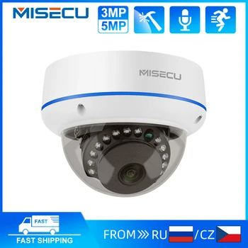 MISECU POE IP Камера Домашна Камера за Видеонаблюдение Защита на Сигурността на 3MP/5MP Антивандальная Куполна Камера за Видеонаблюдение Поддръжка на Onvif
