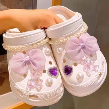 Обувки на Принцесата с Висулки за Crocs, Дизайнерска Луксозна Обувки, Бижута 