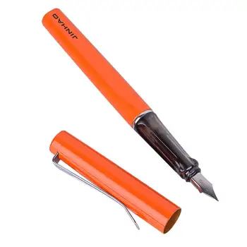 JinHao FP-599 Orange Метална Писалка със Средни наклони от сплав FP-599-3, Химикалки за писане, Бизнес Офис консумативи, канцеларски материали, Ученически пособия