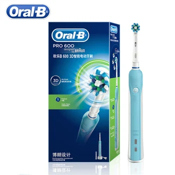 Oral B 3D Електрическа Четка за Зъби PRO600 Хигиена на устната Кухина Електрическа Акумулаторна Корона четка за зъби Дълбоко Почистване на 3D Бяла Корона Четка за зъби