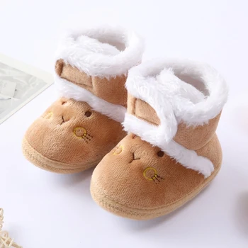 Зимна Памучен Обувки За бебета Момичета И Момчета от Грах С Хубав Модел от Картун Подметка Плюс Кадифе Топли Обувки За Деца Детски Обувки, За Разходки