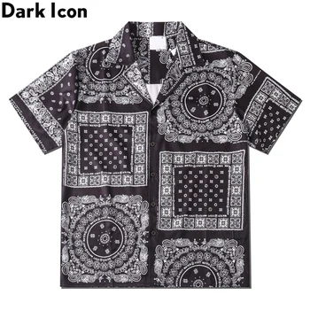 Тъмен Иконата На Черната Забрадка Поло Риза Мъжка Лятна Лека Хавайски Мъжки