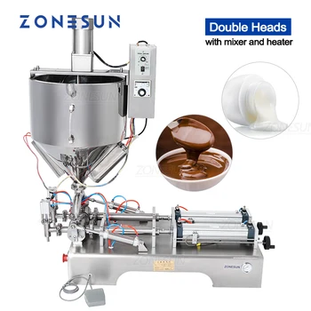 ZONESUN смесване с машина ZS-GT2M завалки бутилки оборудване на АП-ГТ2М затира шоколадов сос затира пълнител нагревател вязкостной течна