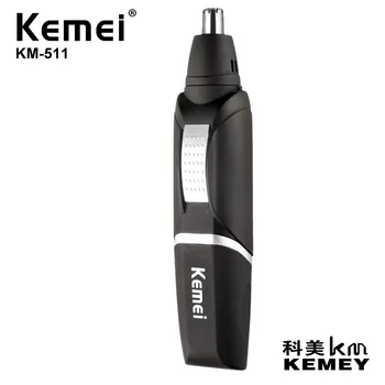 Kemei KM-511 Електрически Тример За Нос За Мъже, Красотата, Батерия Тип АА, Машина За Подстригване на Коса в Носа и Ушите, за Мъже, Черна Прическа Косата Носа