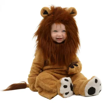 Ye 's Хелоуин Карнавал на Животните Дълга коса Дете Детето Лъв Cosplay гащеризон Бебе Дете Сценичното Представяне на Филма 