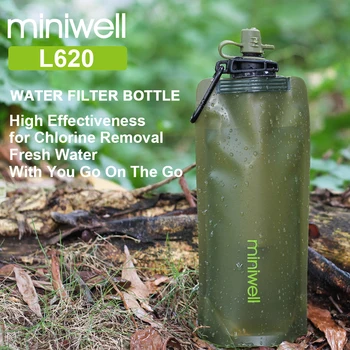 Преносима Система за Пречистване на вода miniwell Survival за къмпинг и туризъм, разходки на открито с филтрирана вода в чантата На движение