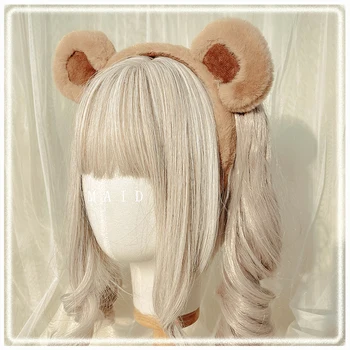 Плюшен основата на Лолита мечи ухото kc Harajuku скъпа кавайная лента за коса, шапки и аксесоари за коса