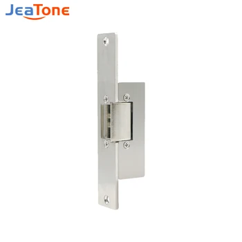 Jeatone Регулируема заключване-ото Защитен Електрически Шок Заключване на Вратата Двоен Режим на отключване NC/NO 12 НА Система за контрол на достъпа тесен тип