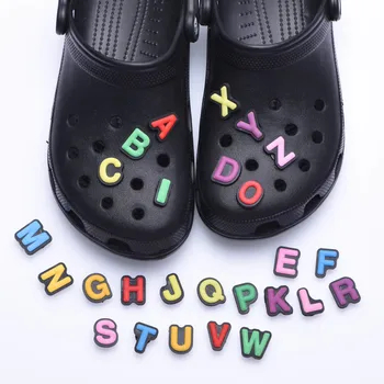 Цветни Букви от Азбуката PVC Аксесоари За Обувки, Бижута JIBZ за Croc, Висулки, Гривни Подаръци За Деца И Възрастни