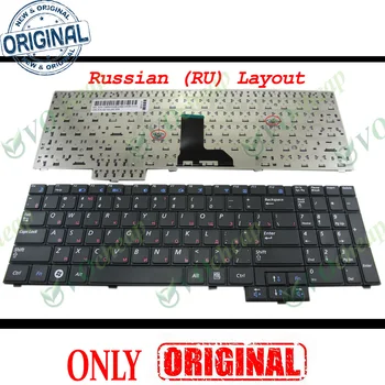 100% Оригинален Нов Руски BG Тетрадка Клавиатура за лаптоп Samsung R620 R618 R517 R523 R525 R528 R530 RV508 RV510 P580 P530 Черен