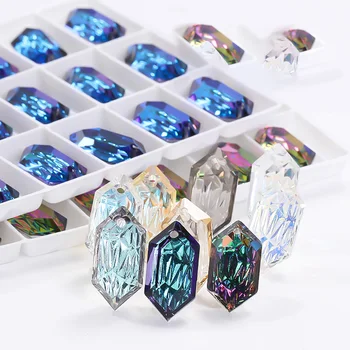 10x20 мм Стъклена Окачване Блестящи Стъклени Кристали и Кристални Аксесоари За Дрехи и Лъскави Бижута и Аксесоари Обеци Камъни