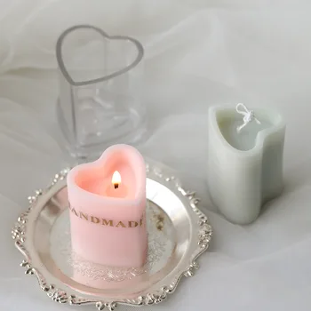 Направи си сам любов свещ мухъл акрилна прозрачна пластмасова форма за ароматерапия форма за направата на свещи восък антипригарный сватбен подарък на приятел