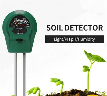 3 в 1 Измерване на РН на почвата Влагомер Тестер за PH на Слънчева Светлина Киселинност, Влажност, PH Монитор Детектор Сензор за Влажност на Почвата Измерител за Градината