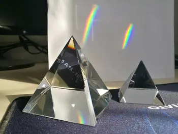 Призма, пирамида на дъгата 40 мм оптично стъкло кристал кристал за естествени науки