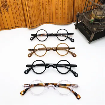 BETSION Реколта Малки Кръгли Рамки За Очила 34 мм За Мъже И Жени Оптични Предписани Очила
