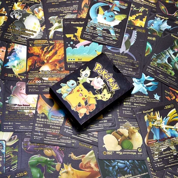 Нови Карти Pokemon Метал Злато Vmax GX Енергийната Карта на Чаризард Пикачу Рядка Колекция от Бойни Треньор Карта Детски Играчки Подарък