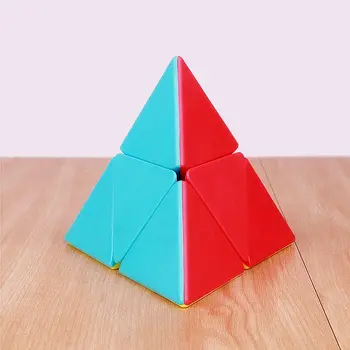 [Picube] QiYi 2x2 пирамидална куб без етикети магически кубчета професионални 2x2x2 магистралата куб пъзел забавни играчки за деца