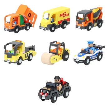 Разнообразието от допълнителни железопътни вагони Обществените превозни средства, Въздухоплавателни средства, Съвместим с всички марки Дървени релсови пътища Влакове детски автомобилни играчки Подаръци