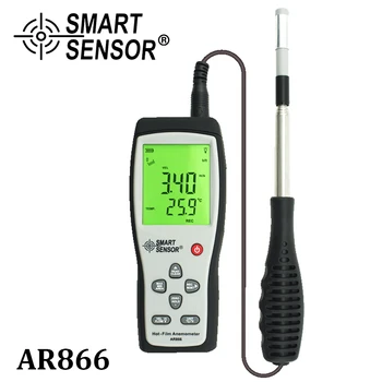 AR866 0-30 м/с Термоанемометр с гореща тел, Измерване на Скоростта на въздушния Поток, термоанемометр, измерване на скоростта на вятъра с USB