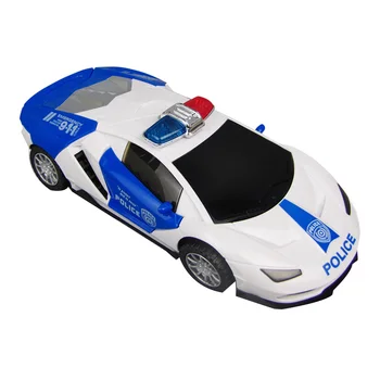 Детска Led Полицейска Модел на Електрически Автомобил с Въртене на 360 Градуса, Отворена Вратата на Автомобила, Осветление, Музикално Образование, Кола Играчки за Деца, Подарък За Рожден Ден