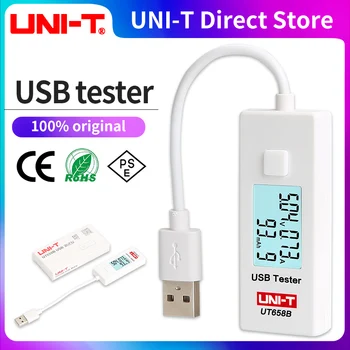UNI T UT658B USB Тестер Телефон Компютър Зарядно Напрежение Ток Монитор Енергия LCD Подсветка