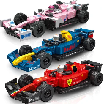 Шампиони скорости F1 Модел на Състезателна Кола от градивните елементи на Формула 1 Суперавтомобил Високоскоростна Спортна Кола Набор от Тухли KidsToys Подаръци За Рожден Ден