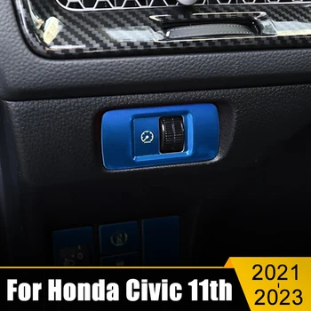 За Honda Civic 11th Генерал 2021 2022 2023 Неръждаема Автомобили на Прожекторите Противотуманная Фаровете превключвател Украса Капак Завърши Стикер Аксесоари