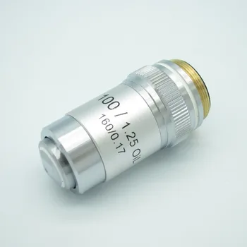 100X/1,25 -Маслен Микроскоп с пружинным ахроматическим Обектив За 195 мм биологичен микроскоп, Високо качество