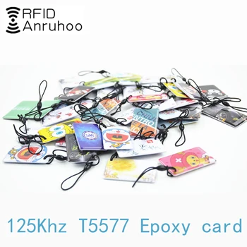 5ШТ RFID Презаписваем Дубликат на Ключодържател 125 khz T5577 Смарт-Чип Икона EM4305 Восъчни Етикет копирна машина Стикер Епоксидни Карта