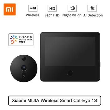 Xiaomi смарт камера, звънец котешко око 1S Безжичен видео домофон 1080P HD Камера за Нощно Виждане за Откриване на Движение на Видео Звънец