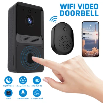 WiFi видео домофон звънчева Камера Външен Безжичен звънец На Батерии Домашна Охранителна Видеосигнализация с Безплатен Облак Услугата