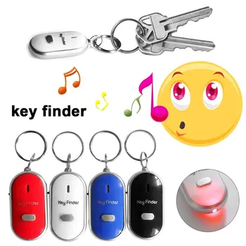 Анти-Изгубен Ключ Finder Интелигентно Търсене Latitude Ключодържател Свирка Звуков Сигнал За Управление На Звука Led Фенерче Преносим Автомобилен Ключ Finder