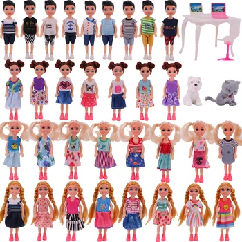 Облекло За кукли Keelly, Сладка Кукла Keelly и облекло, преносими компютри, Домашни животни, са Подходящи за 5-Инчови мини-кукли, Аксесоари, играчки За Момичета, Подаръци