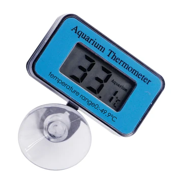 Аквариумный Термометър с LCD Дигитален Водоустойчив Термометър с Вендузата за Аквариум с Температура на Водата за Рибите