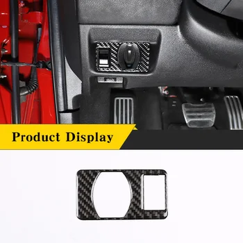 За Nissan GTR R35 2008-2016 Днешно Въглеродни влакна (Меко) Автомобилен Вътрешен Превключвател на Багажника Тапицерия Рамка Стикер Аксесоари за интериора на колата