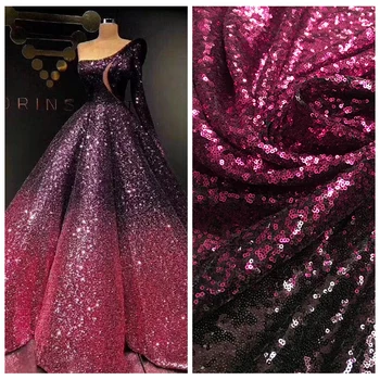 LASUI НОВ 20 цвята в наличност 3 мм криптиране пайети градиент на окото лейси плат Вечерна рокля шоу облекло Вечерна рокля плат W0041